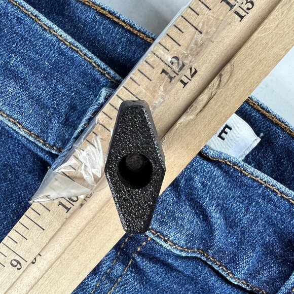 Re/Done Jeans Womens 31x31* 90s High Rise Loose Straight Jetty Blue Denim Tag 30 - Picture 15 of 16